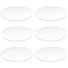 6X Transparente Plastico 3 mm de Espesor Espejo Acrilico Ronda Lamina Diametro:60mm