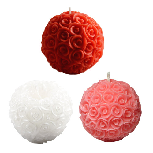 Rose Candles Rose-Shaped Home Decor 6 Pack 2