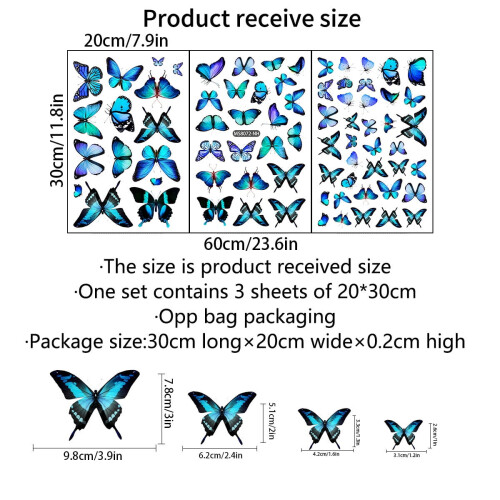 Butterfly Wall Sticker for Girls Room Decor1Pack 2