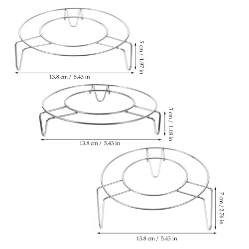 Stainless Steel Steamer Rack 3 pcs 2