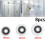 Shower Door Roller Wheels 19/23/25mm 8 pcs 4