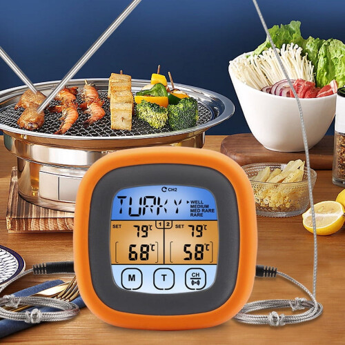 Digitales Fleischthermometer mit zwei Sonden