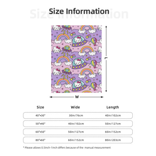 Hello Kitty fleece deken, superzacht, 50" x 40" 2