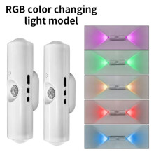 2PCS LED Cabinet Lights with Motion Sensor Rechargeable Ambient Wall Lamp Night Light for Hallway, Stairs, Kitchen A