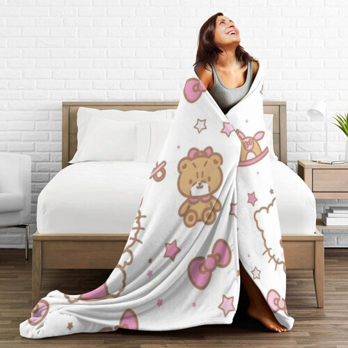 Κουβέρτα ξενοδοχείου Hello Kitty εξαιρετικά απαλή fleece 60x50 ίντσες 1