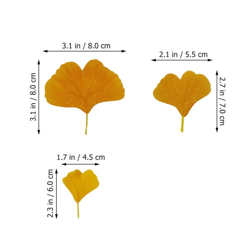 PATKAW τεχνητά φύλλα ginkgo στολίδι 108 τεμάχια 1