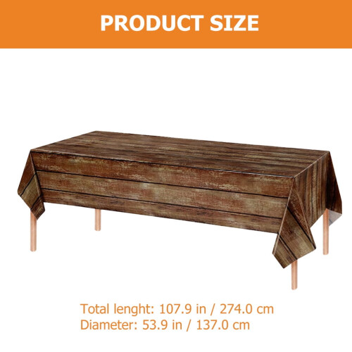 Nappe à motif western, imprimé bois, 3 pièces 1