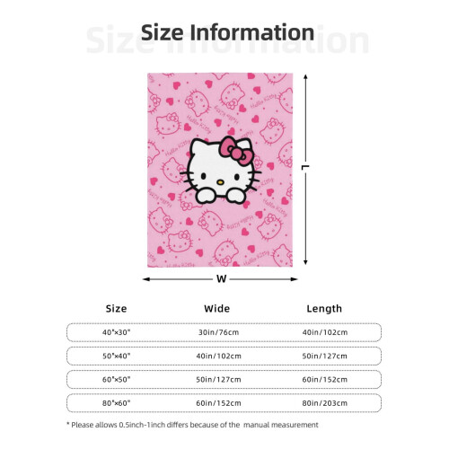 Couverture polaire Hello Kitty ultra douce 127 cm x 102 cm 2