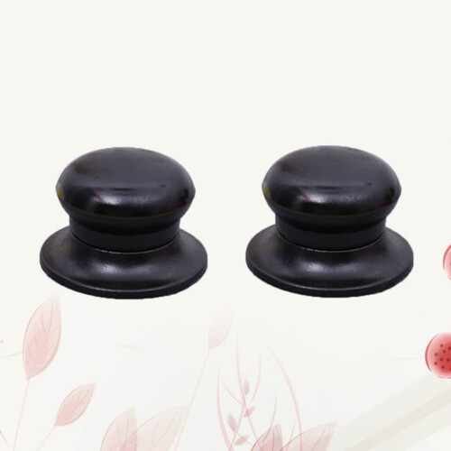 Kitchen Saucepan Lid Knob Black 2 pcs 1