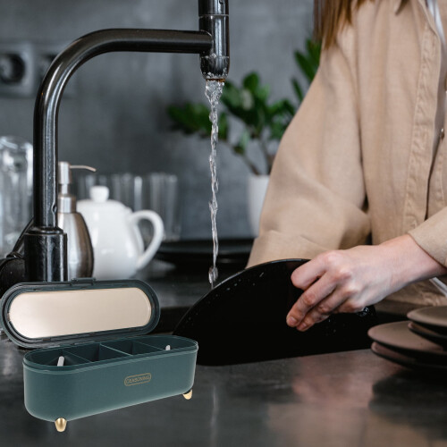 Plastförvaringslådor för köksbestickorganisation 1