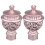Ensemble de 6 embouts de tringle à rideaux or rose 2