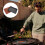 Eease steak plate griddle pan with wooden base 1 set 6
