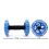 Blue Core Bauchmuskeltrainer-Rad mit Hanteln 2