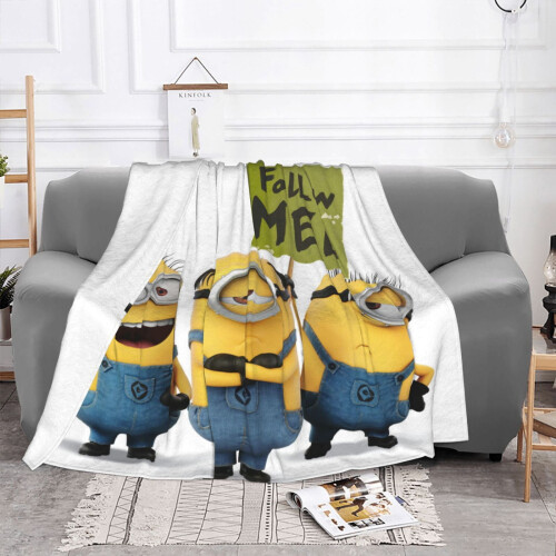Κουβέρτα Minions από φλις εξαιρετικά μαλακή 100x100 εκ. 2