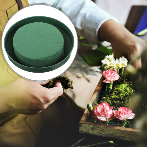 Grüner Steckschaum mit Schale, 10 Stück 1