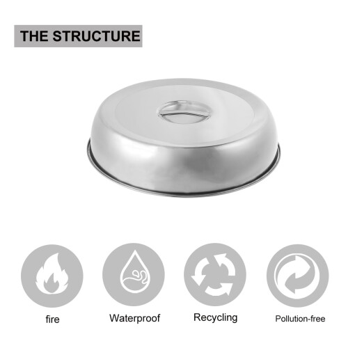 Stainless Steel Griddle Dome Universal Lid 2