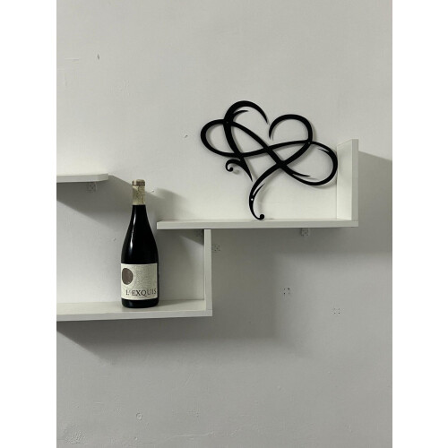 Wrought Iron Wall Decor Infinity Heart 17x20cm Black 1