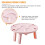 Pink outdoor picnic table foldable portable plastic 5