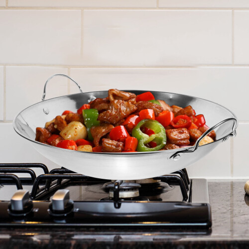 Stainless Steel Griddle Pan with Handle Small Size 2