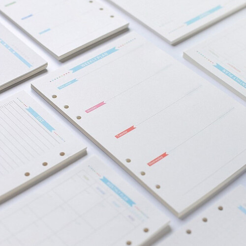Loose-leaf filler paper 6-hole spiral notebook replacement 1