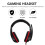Auriculares estéreo con cable para juegos, supraaurales, con micrófono. 6