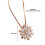 Snowflake Crystal Zircon Pendant Necklace Set Adjustable 2
