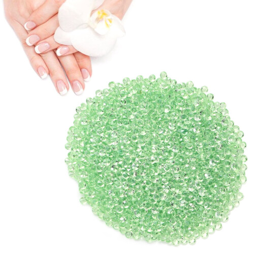 Strass acrílico verde redondo 4,5 mm 2000 peças 2