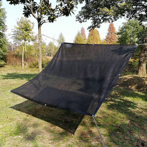 Voile d'ombrage rectangulaire anti-UV noire 1