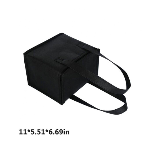 Μονωμένη τσάντα παντοπωλείου μαύρη 11x5,5x6,7 ίντσες 2
