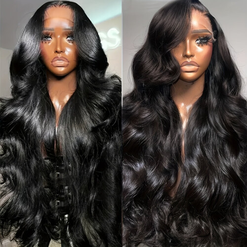 Μαύρη Περούκα με Δαντέλα Body Wave Συνθετική Ανθεκτικό στη Θερμότητα 13x4 1