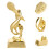Trophée de microphone de bureau pour karaoké et fêtes 5