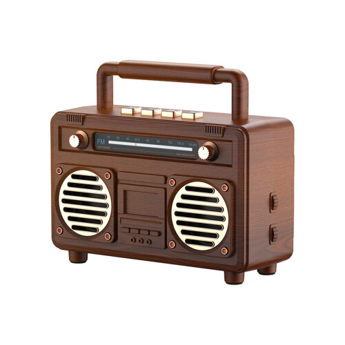 Retro Bluetooth minihøjttaler med radio og USB-drev 1
