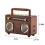 Retro Bluetooth minihøjttaler med radio og USB-drev 3