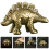 Dinosaurier-Statue aus Messing, Vintage, lebensechte Miniatur 3