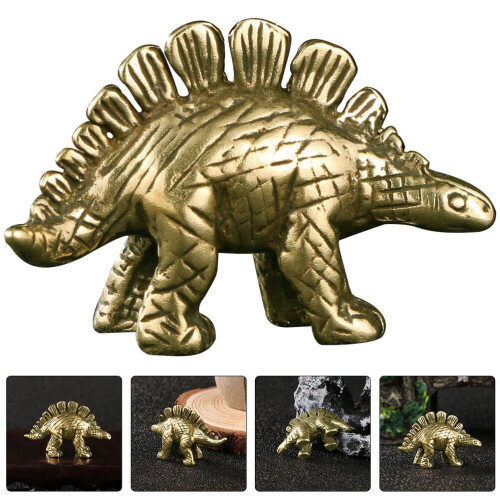 Dinosaurier-Statue aus Messing, Vintage, lebensechte Miniatur 2