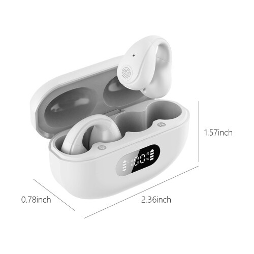 Cuffie wireless con clip auricolare e design scheletrico Bluetooth 5.3 2