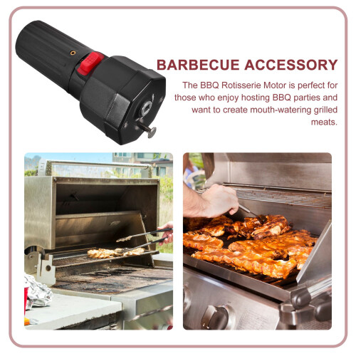 DC-motor draaispit BBQ-rek voor buitengrillen, kunststof. 1