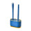 Set di scopini per WC con supporto, 3 spazzolini in silicone 2