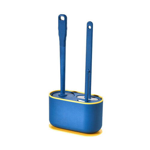 Set di scopini per WC con supporto, 3 spazzolini in silicone 1