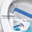 Set di scopini per WC con supporto, 3 spazzolini in silicone 4