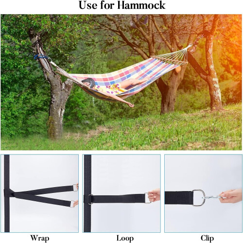 Tree Swing Straps Polyester 2 Pcs 15.86m with D-Rings and 2