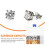 Guangmc metal flat pad earring posts 1 box 4