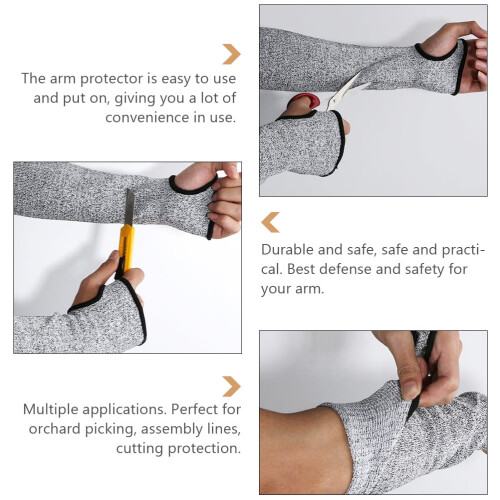 Abrasion-resistant gloves grey slash sleeves cuff 2