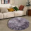 WIZUTIZ Rund Matta Fluffig Shag 61 cm 3