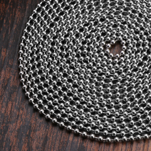 Cadena de bolas OUNONA de 2,4 mm  3 m, 4 piezas con 10 conectores. 2