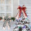 Weihnachtskranz mit Büffelkaromuster, Jute-Schleife, 2 Stück 2