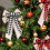 Weihnachtskranz mit Büffelkaromuster, Jute-Schleife, 2 Stück 3