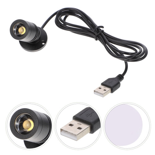Mini sieradenvitrine USB-spotlamp warm wit 1W 1