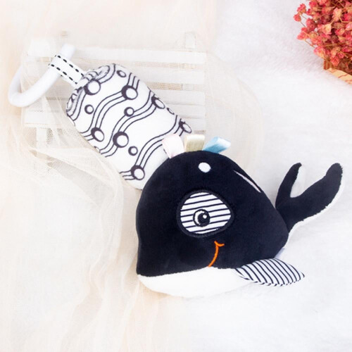 Baby Hanging Bell for Stroller or Crib Black and White 2