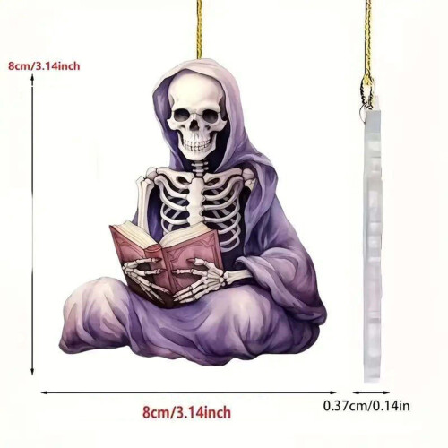 Skeleton Car Ornament Acrylic Swing Pendant 1pc 1